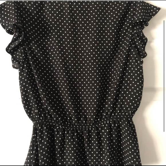 Polka dot ruffle peplum top - Picture 2 of 6